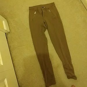 Beige High Waisted Pants